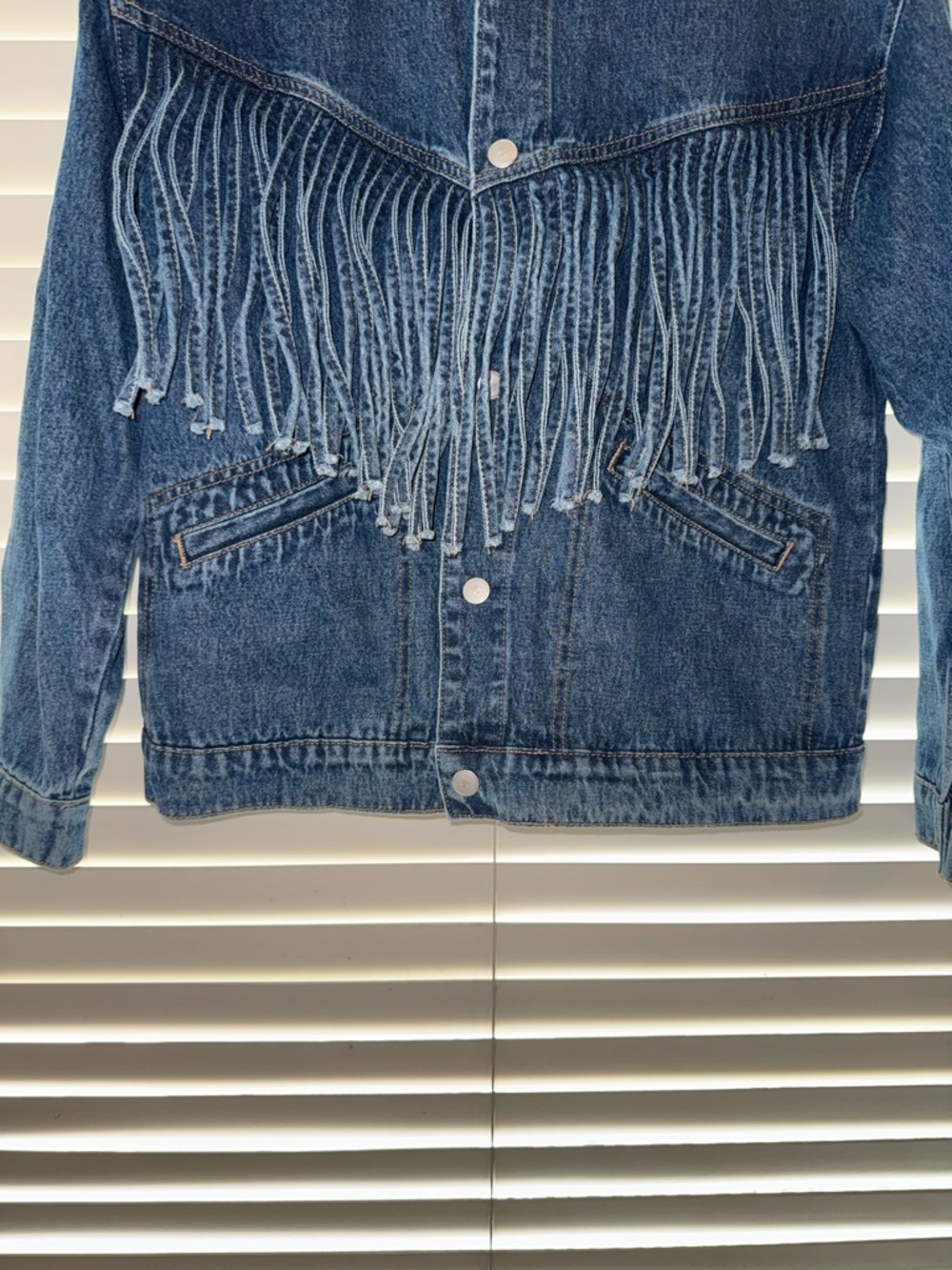 Windsor Blue Denim Jacket with Front Fringe - Picture 7 of 10